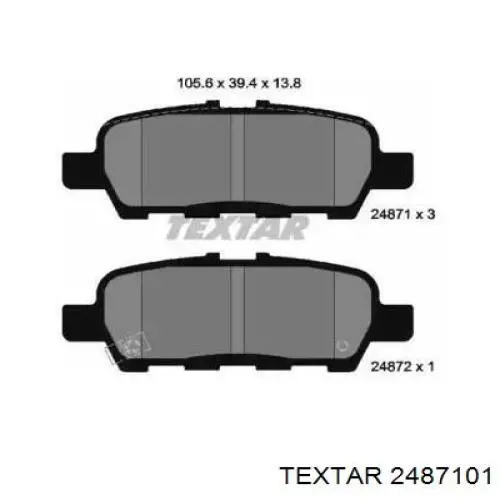 Comprar 2487101 Textar Pastillas de freno traseras