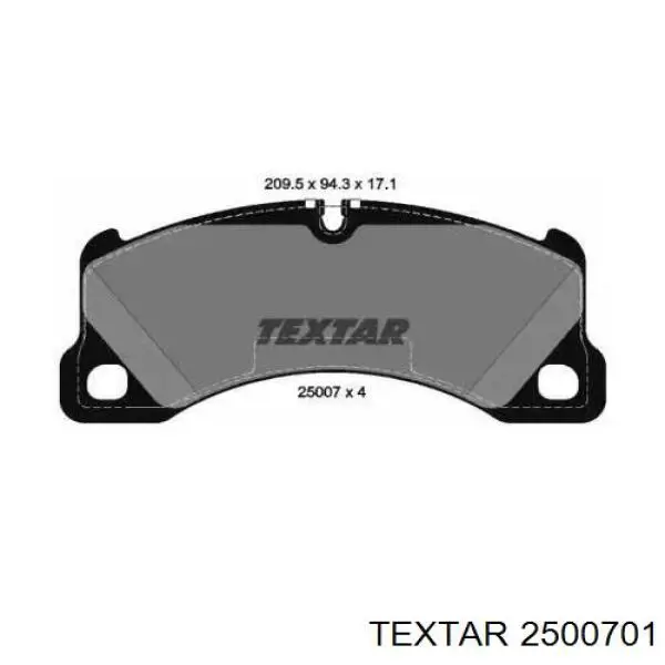 Pastillas de freno delanteras Textar 2500701