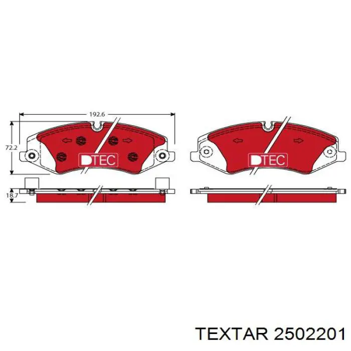 Comprar 2502201 Textar Pastillas delanteras de freno