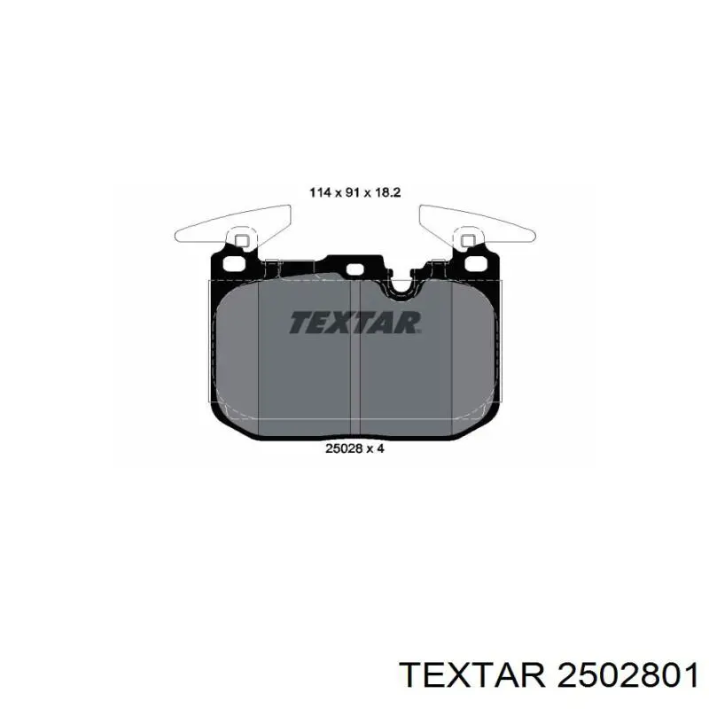 2502801 Textar pastillas de freno delanteras