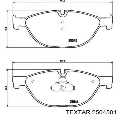Pastillas de freno 2504501 Textar