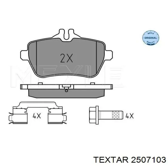 Pastillas traseras de freno Textar 2507103 precio, desde 44,41 EUR