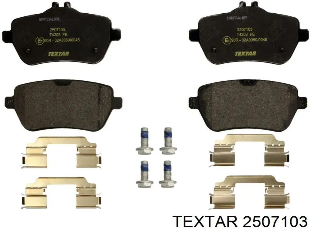 2507103 Textar Pastillas freno traseras