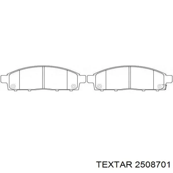 2508701 Textar pastillas de freno delanteras