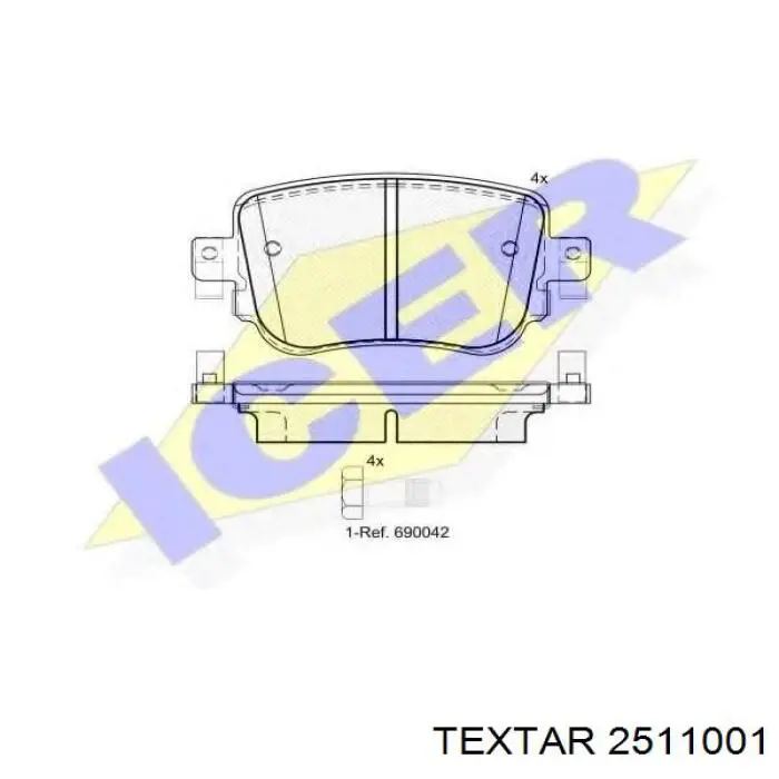 Pastillas traseras Textar 2511001