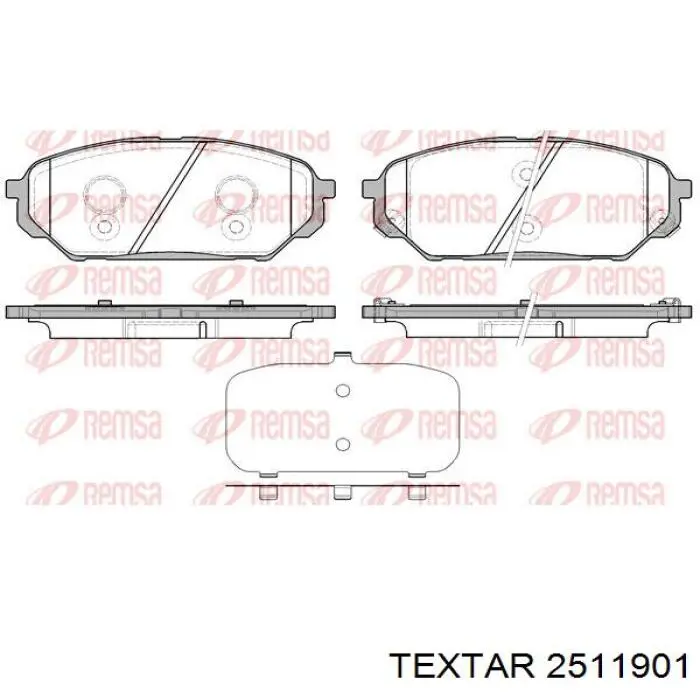 Pastillas freno delanteras Textar 2511901 precio, desde 42,57 EUR