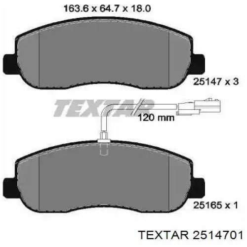 Comprar 2514701 Textar Pastillas delanteras de freno