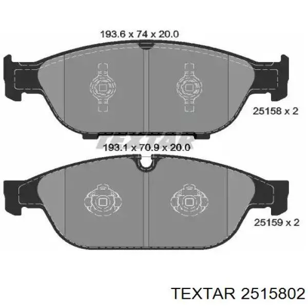 Comprar 2515802 Textar Pastillas delanteras de freno