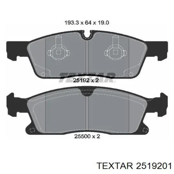 2519201 Textar pastillas de freno delanteras