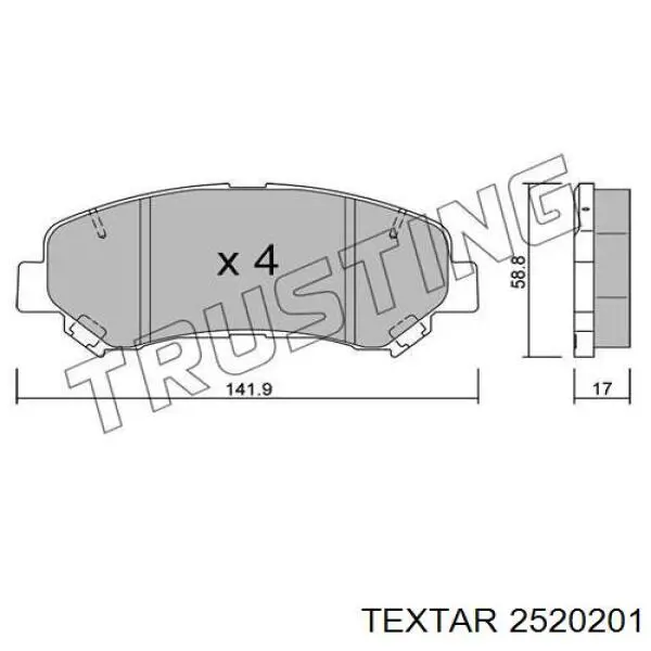 2520201 Textar pastillas de freno delanteras