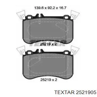 2521905 Textar pastillas de freno delanteras