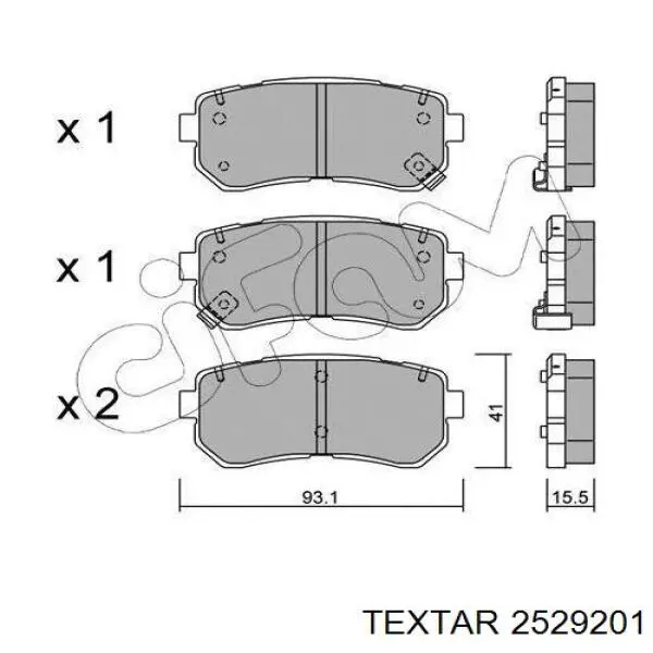 Pastillas traseras de freno Textar 2529201 precio, desde 21,99 EUR
