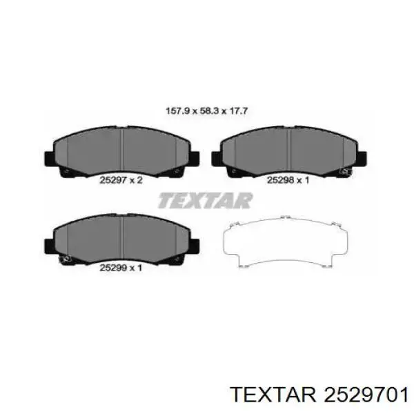 2529701 Textar pastillas de freno delanteras