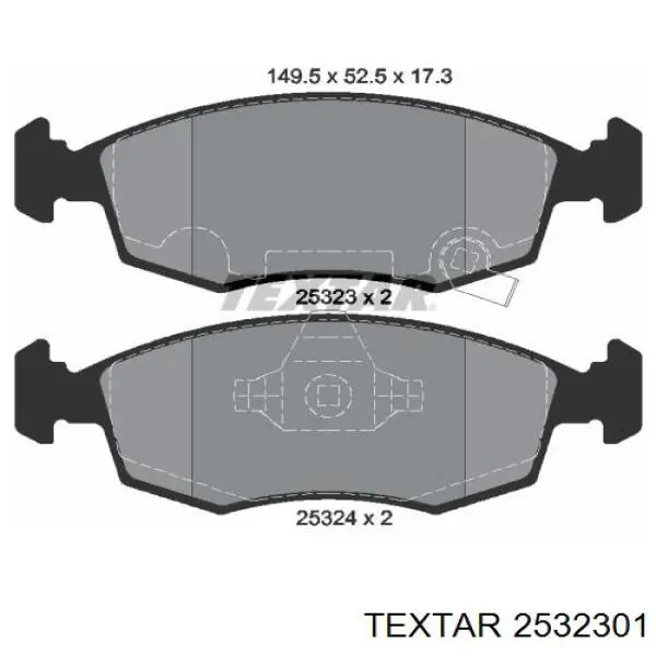 2532301 Textar pastillas de freno delanteras