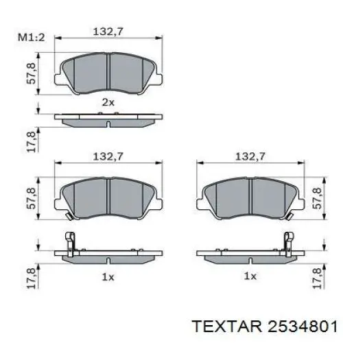 Comprar 2534801 Textar Pastillas delanteras de freno