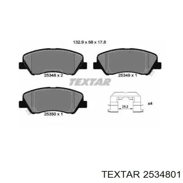 Pastillas de freno 2534801 Textar