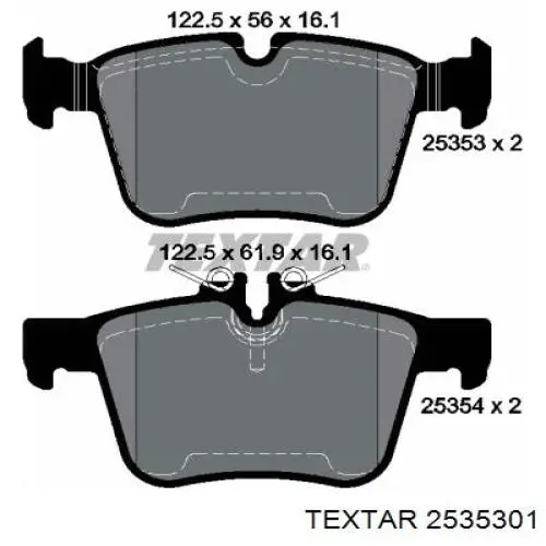 2535301 Textar pastillas de freno traseras