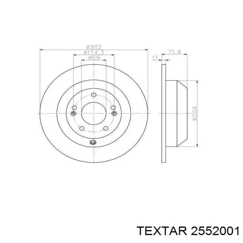 2552001 Textar Pastillas freno traseras