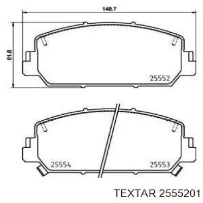 2555201 Textar pastillas de freno delanteras