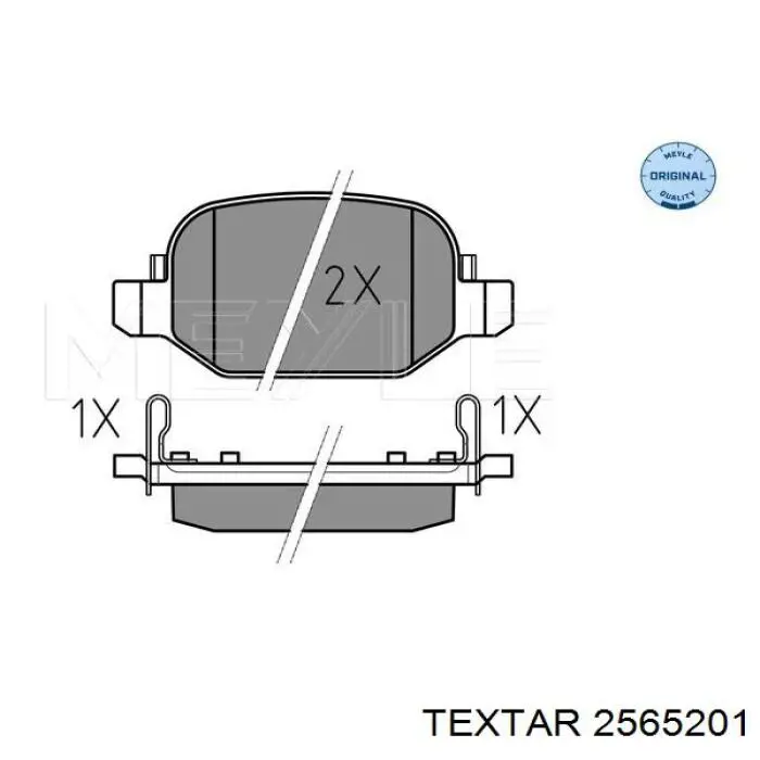 2565201 Textar pastillas de freno traseras