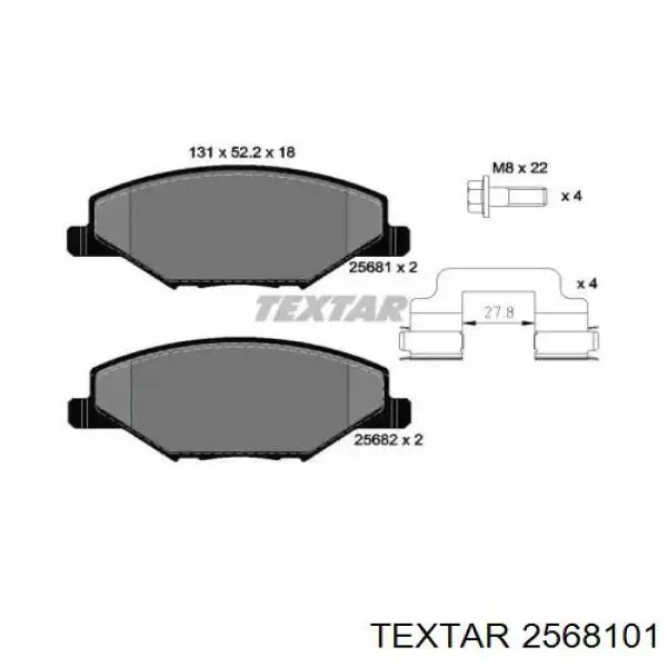 Comprar 2568101 Textar Pastillas delanteras de freno
