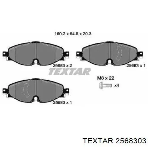 Comprar 2568303 Textar Pastillas delanteras de freno