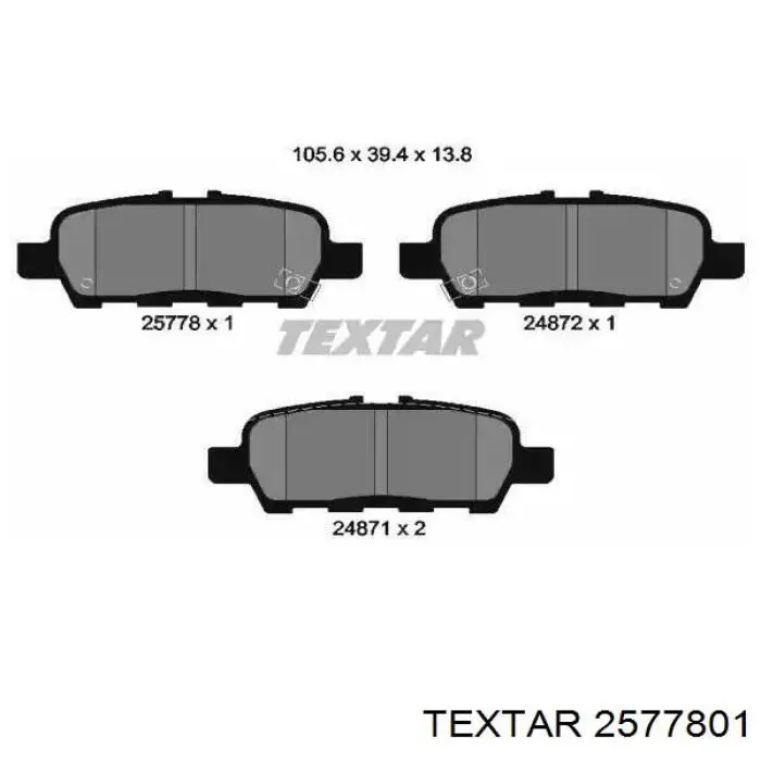 Comprar 2577801 Textar Pastillas de freno traseras