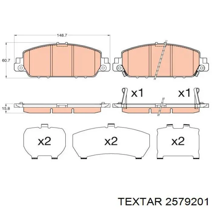 Pastillas freno delanteras Textar 2579201 precio, desde 29,55 EUR