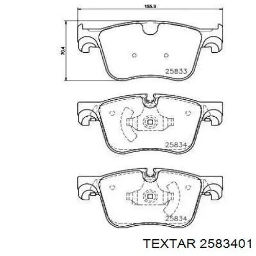 Comprar 2583401 Textar Pastillas delanteras de freno
