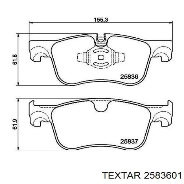 2583601 Textar pastillas de freno delanteras