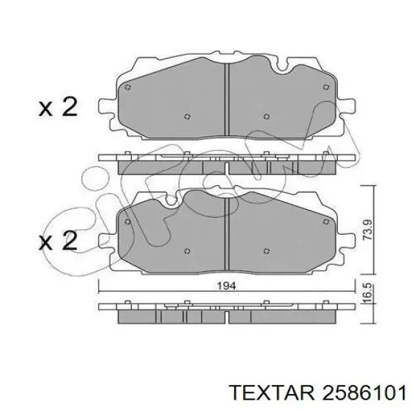 Pastillas freno delanteras Textar 2586101 precio, desde 55,66 EUR