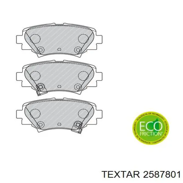 Pastillas traseras Textar 2587801