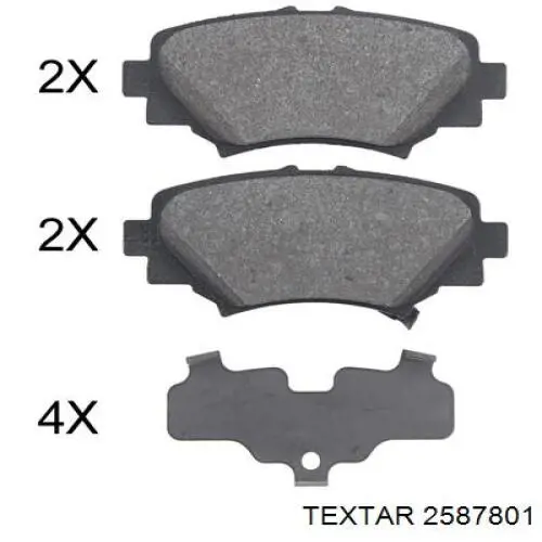 Pastillas traseras de freno Textar 2587801 precio, desde 33,74 EUR