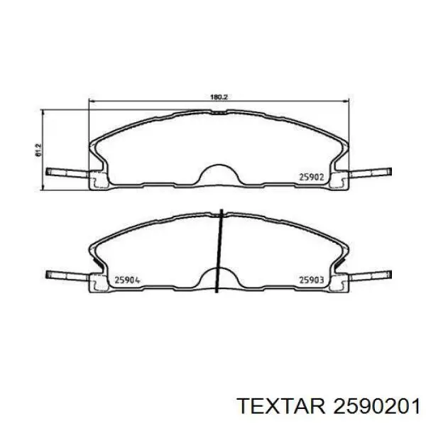 DG1Z2001F Ford pastillas de freno delanteras