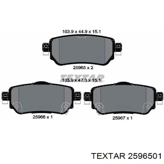 Comprar 2596501 Textar Pastillas de freno traseras