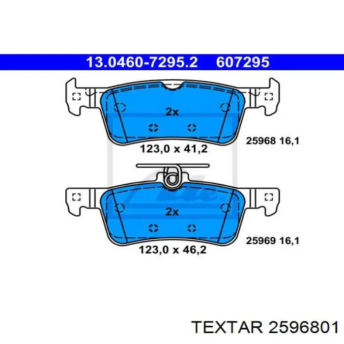 2596801 Textar pastillas de freno traseras