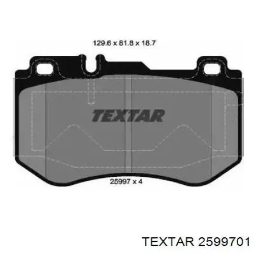 2599701 Textar pastillas de freno delanteras