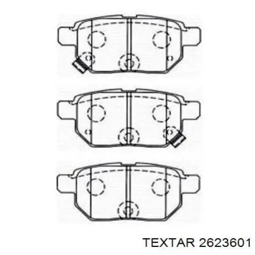 2623601 Textar pastillas de freno traseras