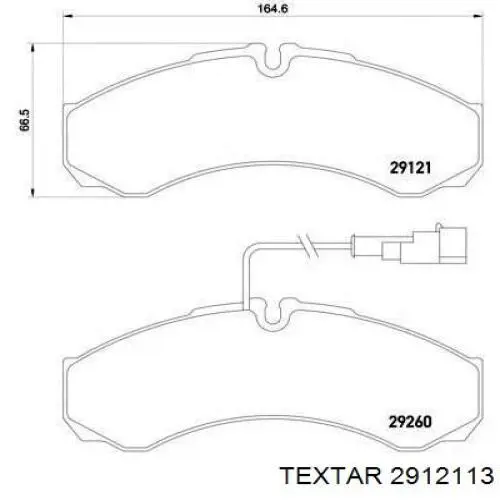 2912113 Textar pastillas de freno traseras