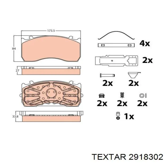 2918302 Textar pastillas de freno delanteras