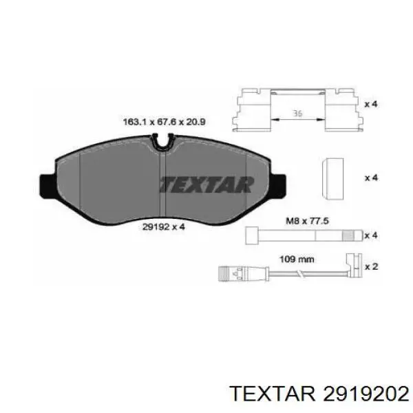 Pastillas freno delanteras Textar 2919202 precio, desde 31,40 EUR