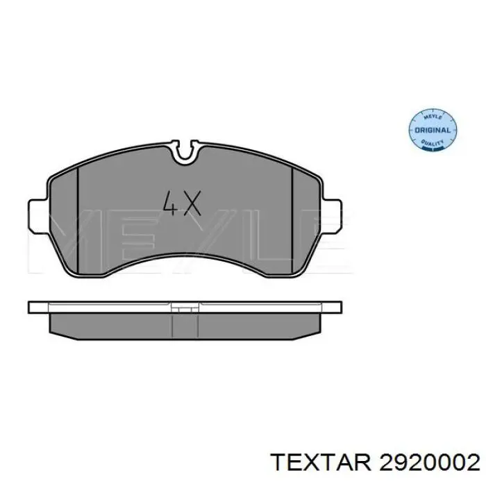 Comprar 2920002 Textar Pastillas delanteras de freno
