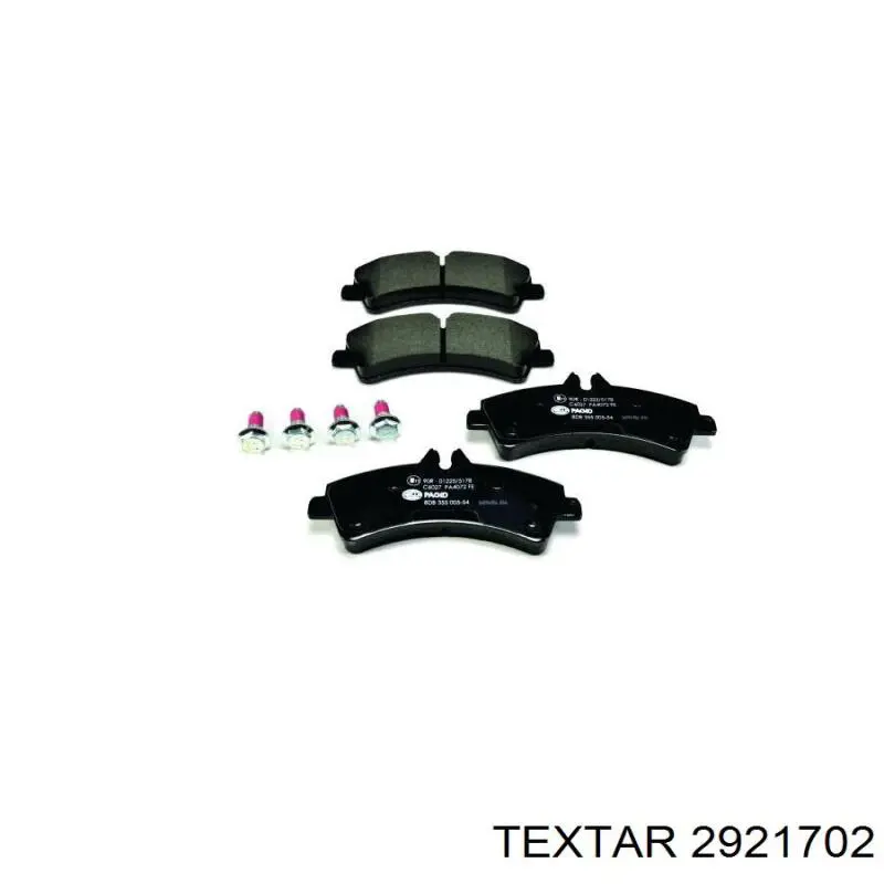 Pastillas de freno traseras 2921702 Textar