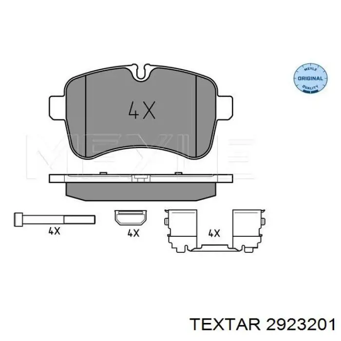 2923201 Textar pastillas de freno traseras