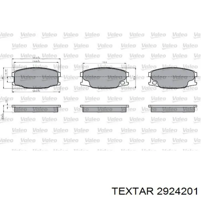 Pastillas de freno delanteras Textar 2924201