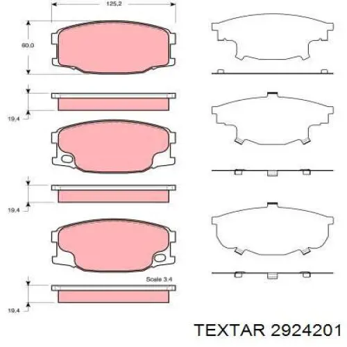 Comprar 2924201 Textar Pastillas delanteras de freno