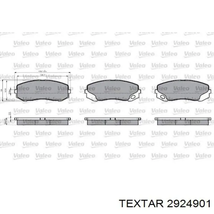 2924901 Textar pastillas de freno delanteras