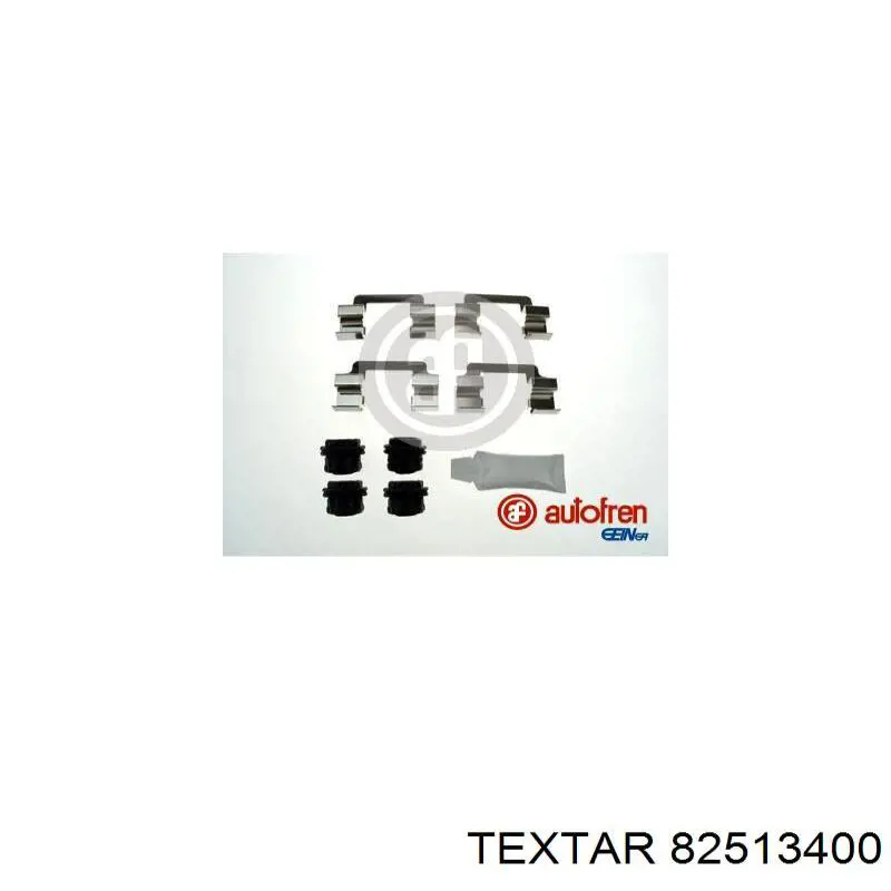 82513400 Textar conjunto de muelles almohadilla discos traseros