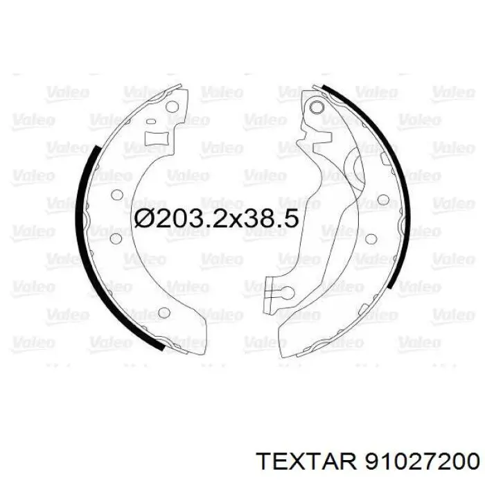 91027200 Textar zapatas de frenos de tambor traseras