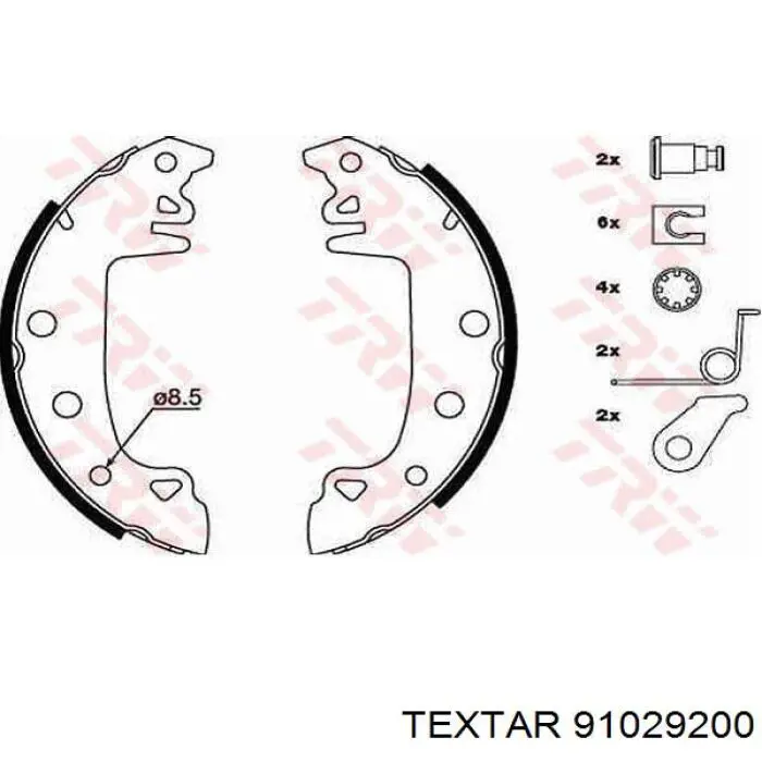 91029200 Textar zapatas de frenos de tambor traseras